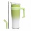 VASO TÉRMICO AZUL CON PAJITA 12000ml